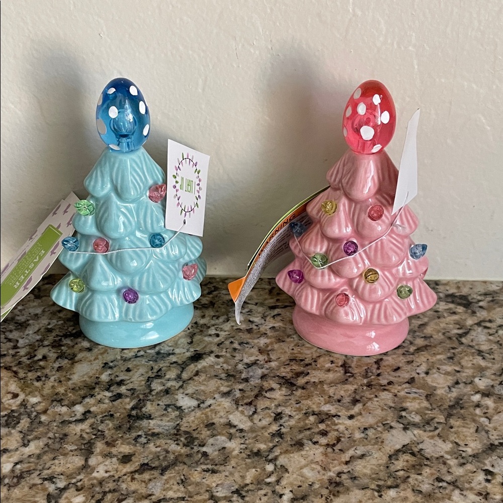 2 Easter Light Up Trees